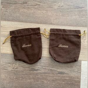 BLANTON’S BOURBON WHISKY FELT DRAWSTRING DUST BAG SET OF 2